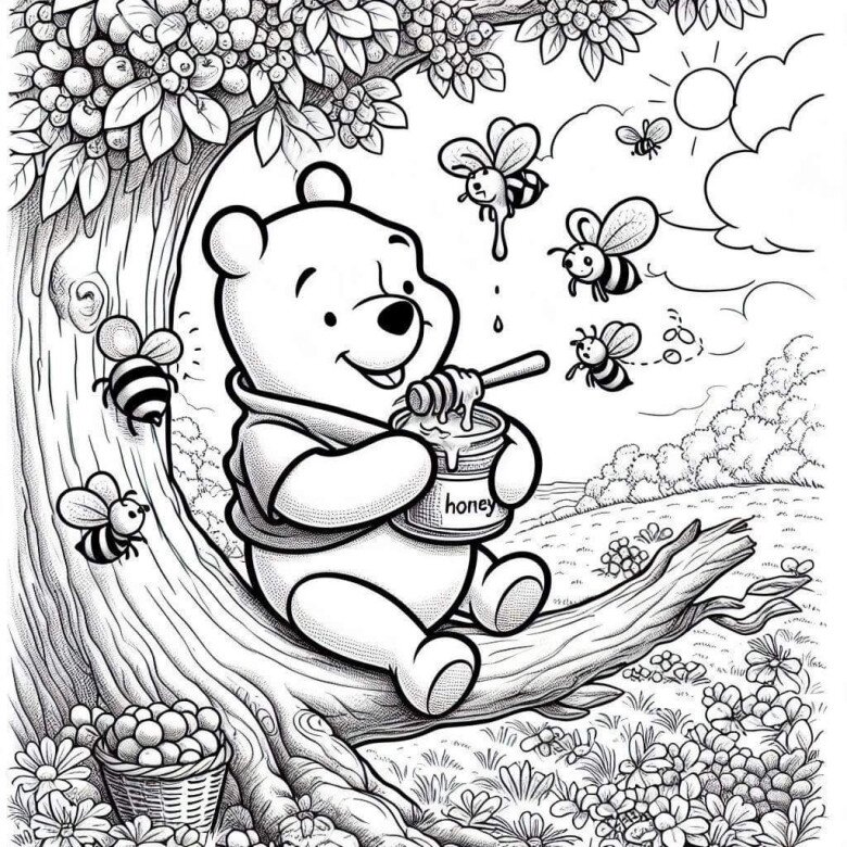 Cùng bé tô màu tranh Gấu Pooh, khoảnh khắc vui vẻ mà tuổi thơ con cần có - 12