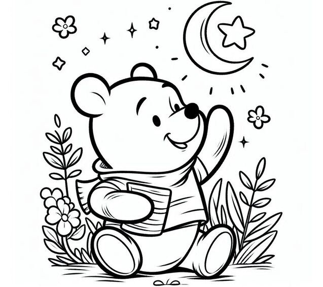 Cùng bé tô màu tranh Gấu Pooh, khoảnh khắc vui vẻ mà tuổi thơ con cần có - 15