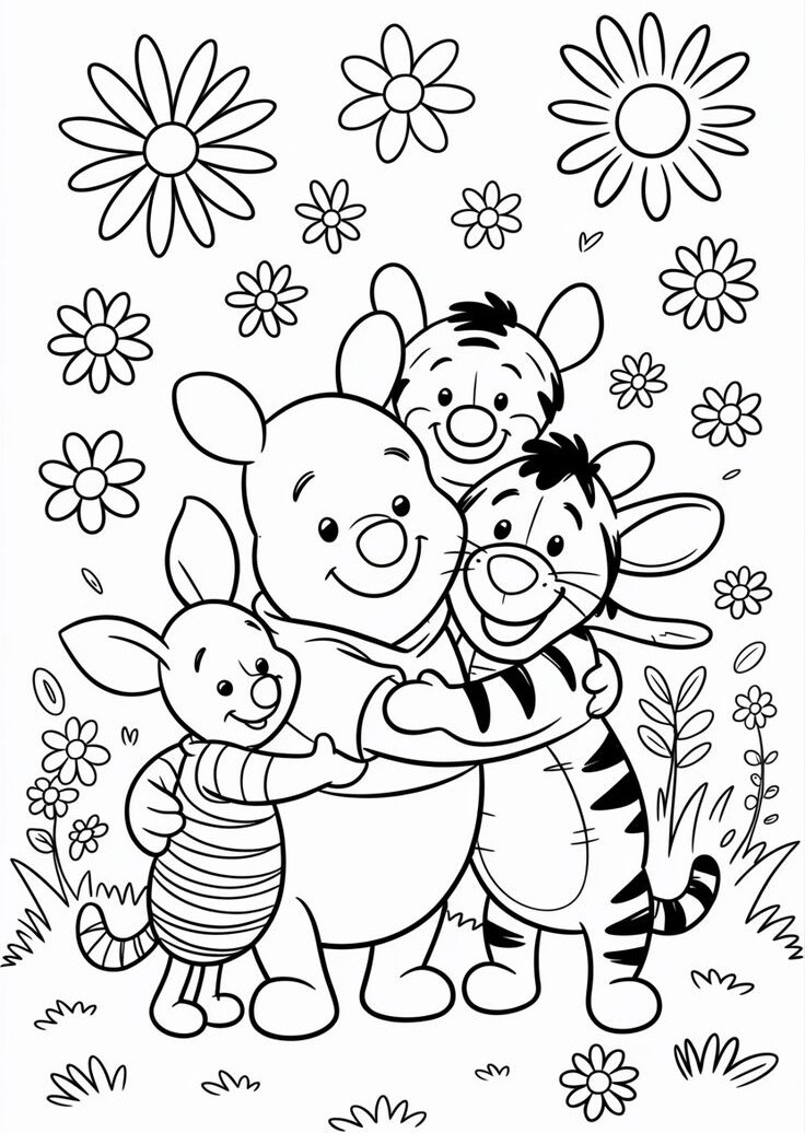 Cùng bé tô màu tranh Gấu Pooh, khoảnh khắc vui vẻ mà tuổi thơ con cần có - 5