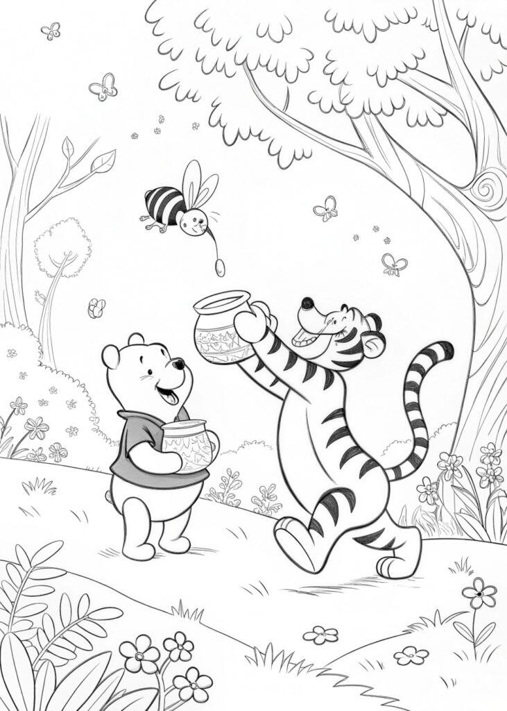 Cùng bé tô màu tranh Gấu Pooh, khoảnh khắc vui vẻ mà tuổi thơ con cần có - 8