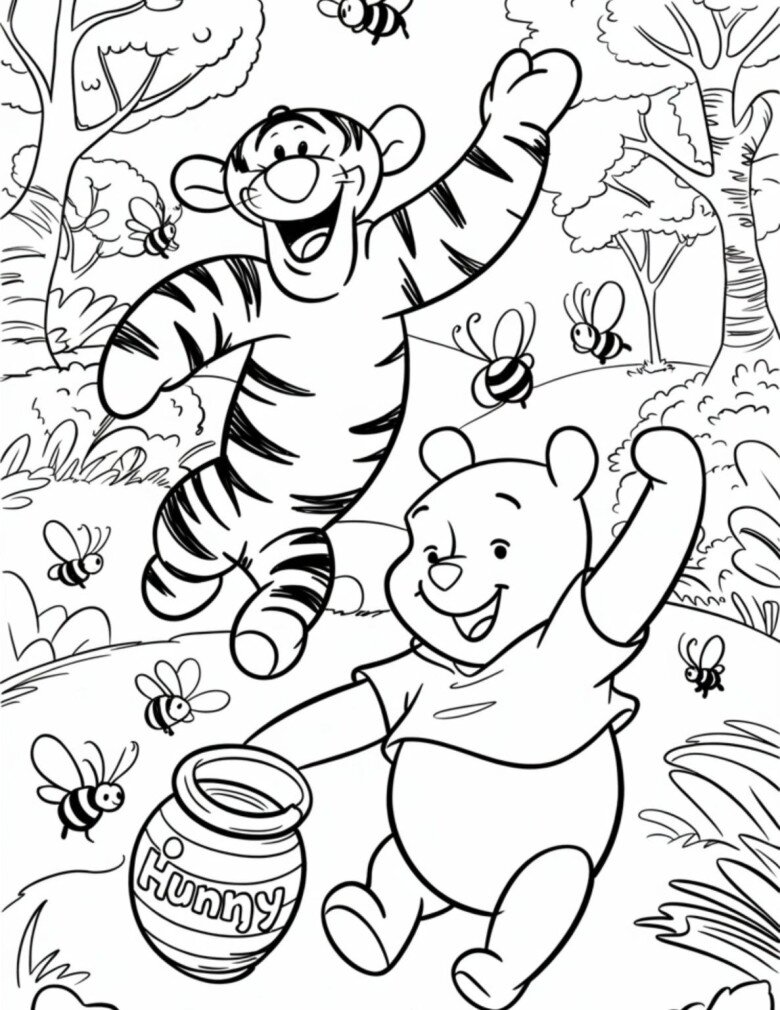 Cùng bé tô màu tranh Gấu Pooh, khoảnh khắc vui vẻ mà tuổi thơ con cần có - 9