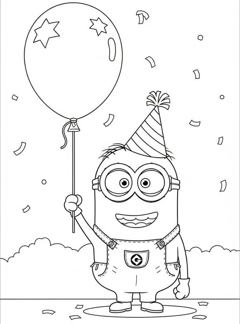 Tranh tô màu Minions đáng yêu, lựa chọn lý tưởng cho bé mầm non tập tô - 10