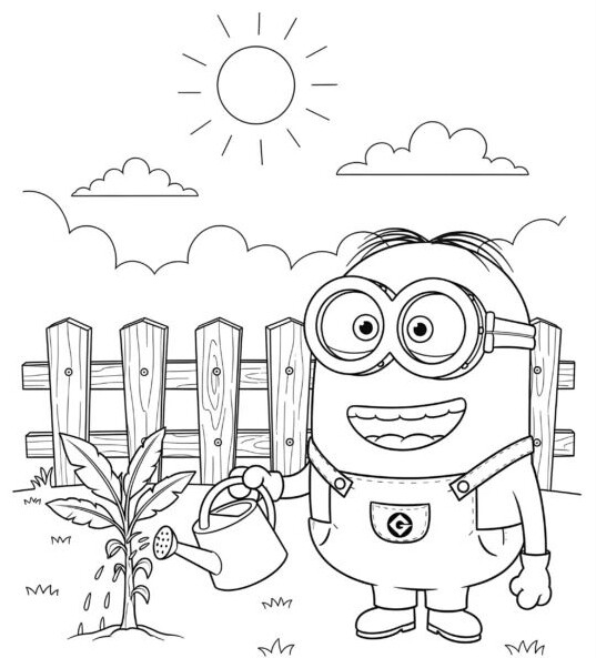 Tranh tô màu Minions đáng yêu, lựa chọn lý tưởng cho bé mầm non tập tô - 3
