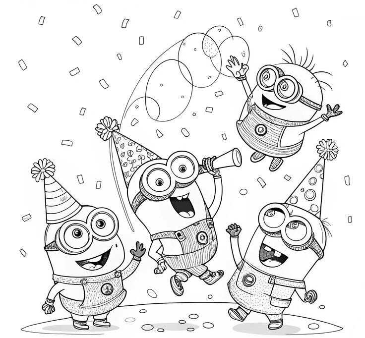 Tranh tô màu Minions đáng yêu, lựa chọn lý tưởng cho bé mầm non tập tô - 9