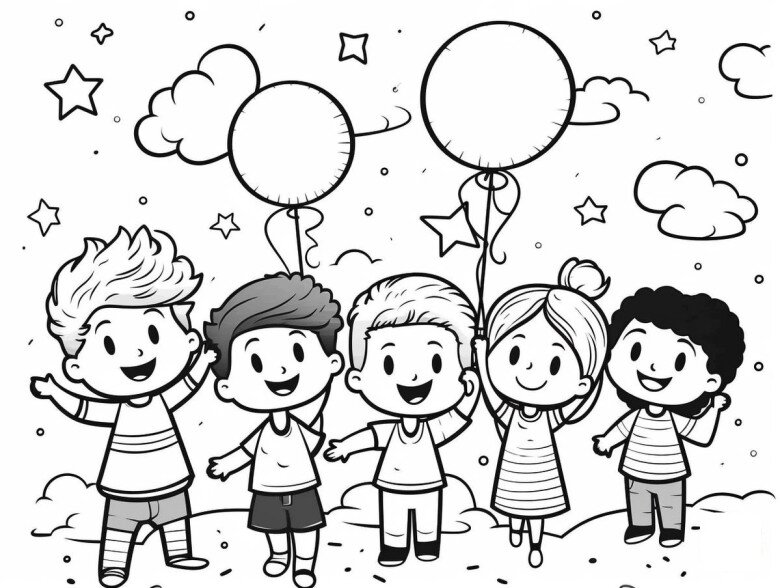 20 bức tranh tô màu lễ hội Trung thu, bé hòa cùng không khí rước đèn lồng đêm rằm - 17