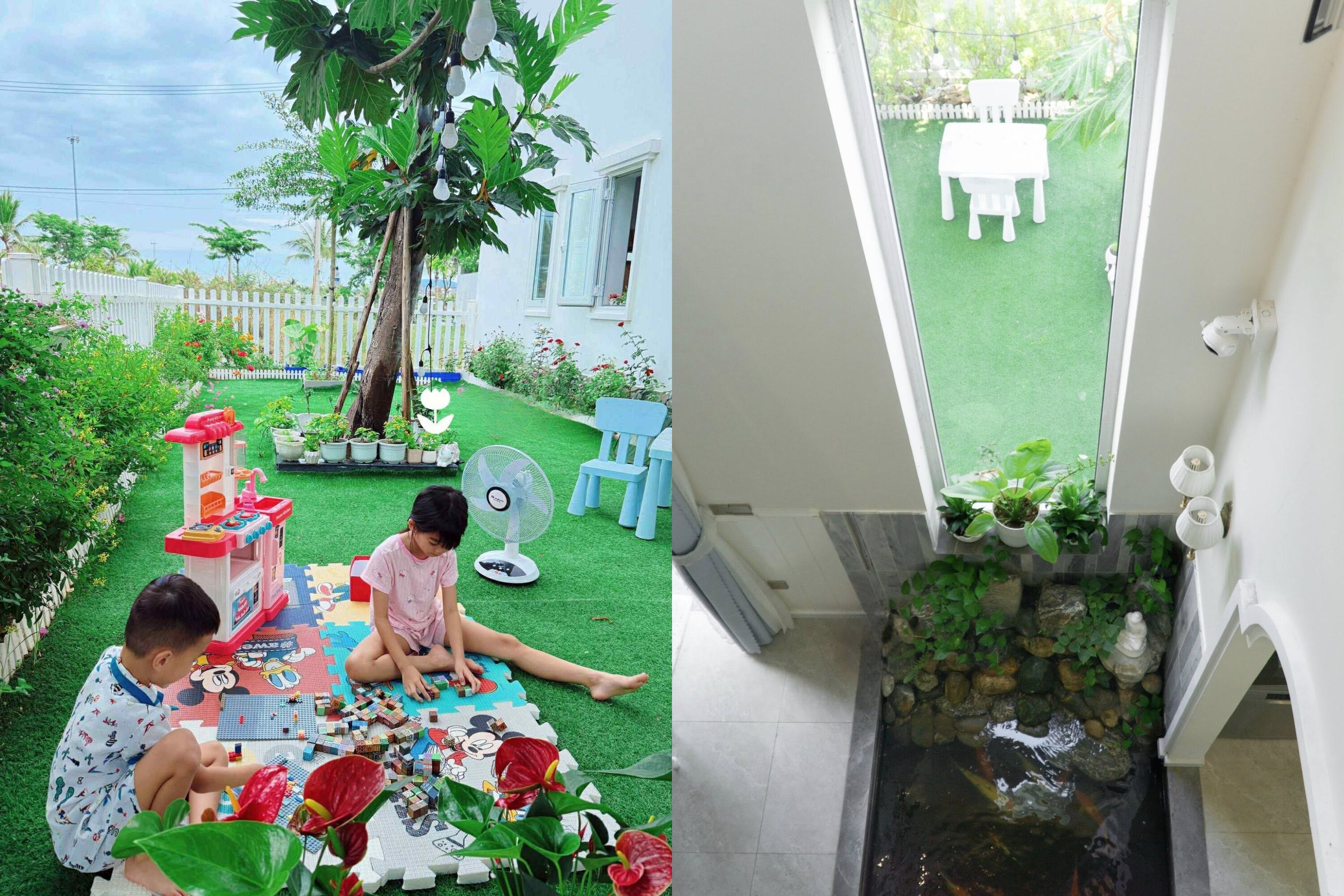 Cặp vợ chồng 8X Đà Nẵng chi 7 tỷ đồng xây biệt thự phủ màu xanh bầu trời, phong cách thơ mộng ai nhìn cũng mê - 1