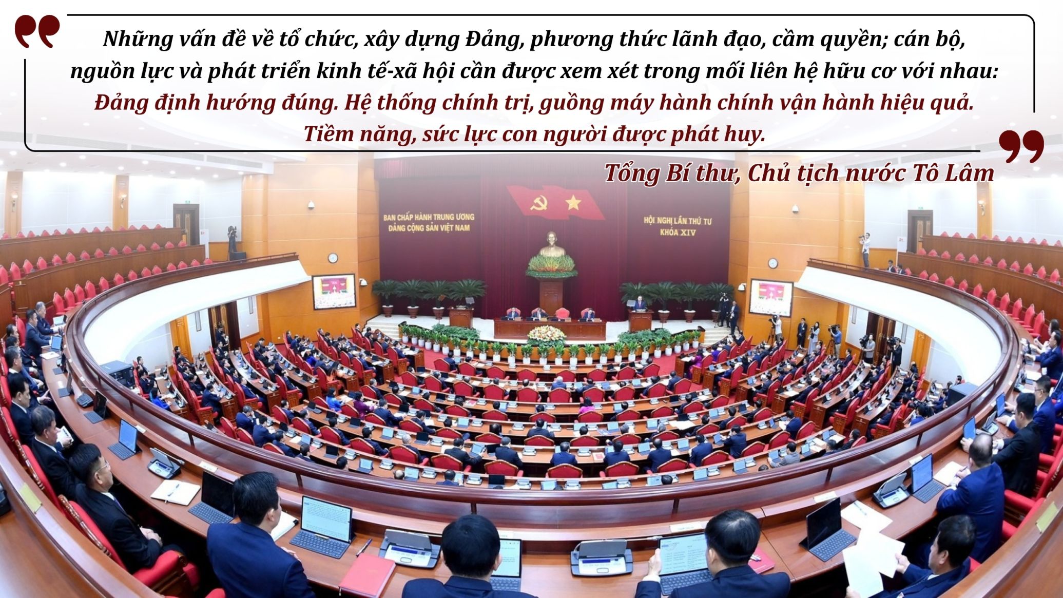 Phát biểu của Tổng Bí thư, Chủ tịch nước Tô Lâm khai mạc Hội nghị lần thứ tư Ban Chấp hành Trung ương Đảng khóa XIV - 1