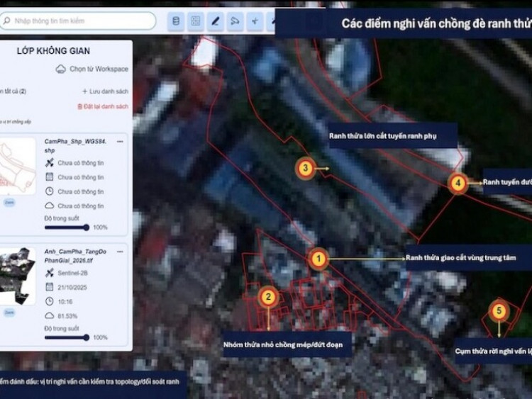 Đưa công nghệ viễn thám, UAV và GeoAI vào làm sạch dữ liệu đất đai