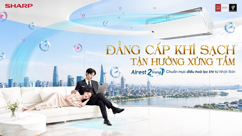 Điều hòa Sharp Airest được vinh danh trong “Bộ sản phẩm nâng tầm sống khỏe tiêu biểu” tại Better Choice Award 2026 - 2