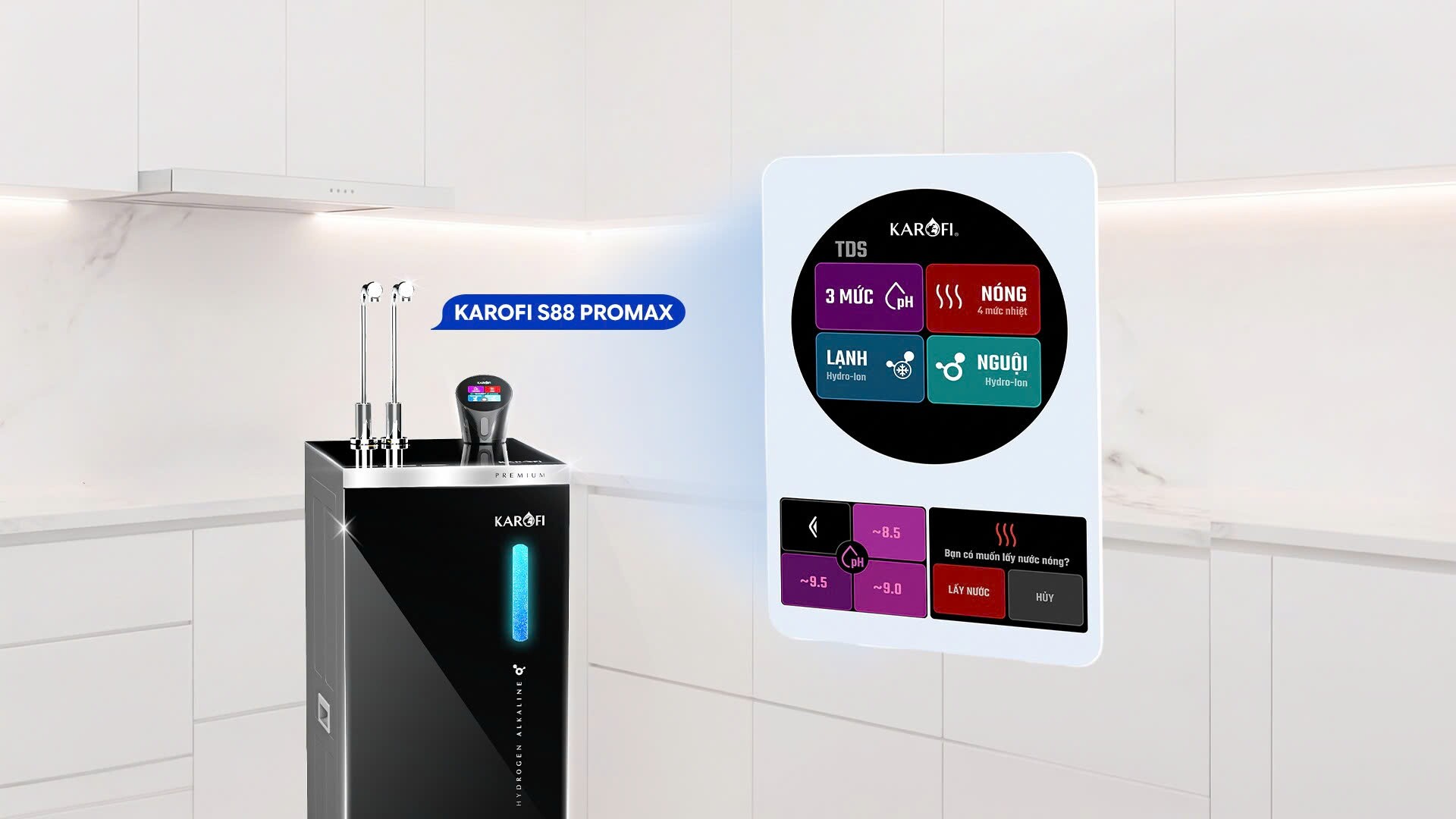 Tùy chọn 3 mức nước kiềm, chủ động sống khỏe cùng Karofi S88 Promax - 3