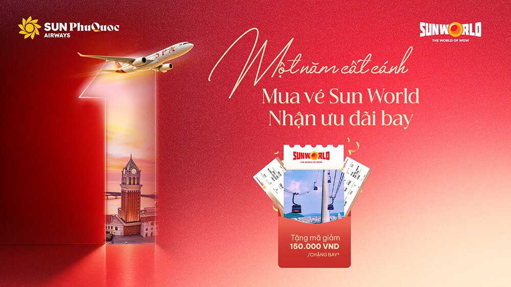 Kỷ niệm 1 năm cất cánh, Sun PhuQuoc Airways tặng khách Sun World mã ưu đãi bay và vé tham quan Cầu Hôn - 1
