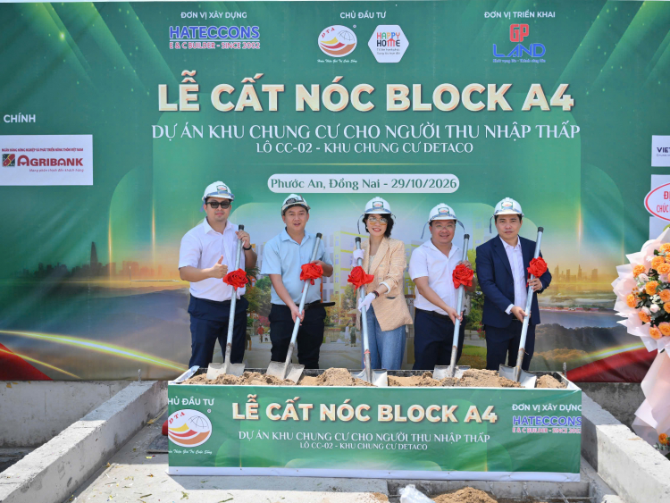 Nhà ở xã hội Happy Home cất nóc thêm block mới - mang sứ mệnh an cư cho người lao động